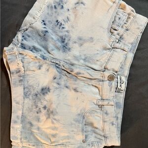 Jordache Blue and White Tie-Dye Shorts